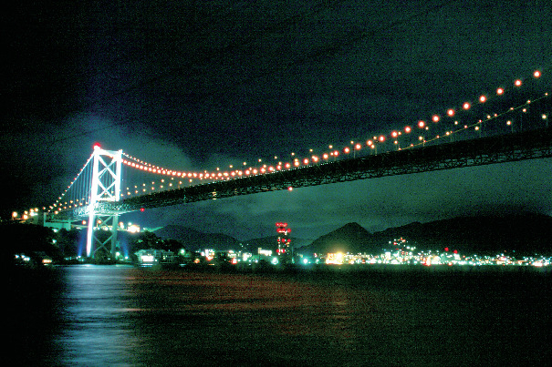 下関の夜景スポット② みもすそ川公園