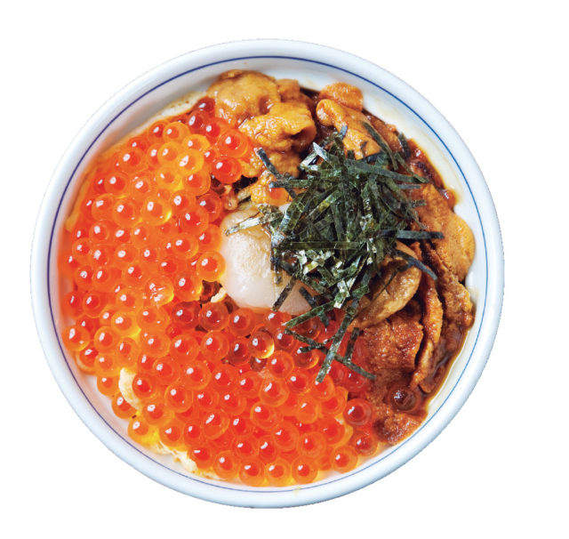 うにといくらの二色丼