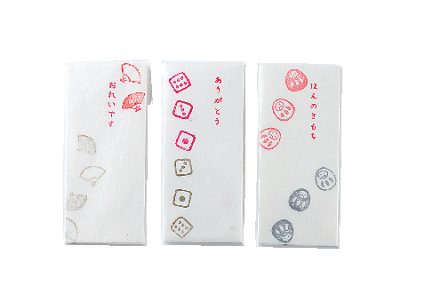 阿波和紙のステーショナリー(右)ポチ袋各410円