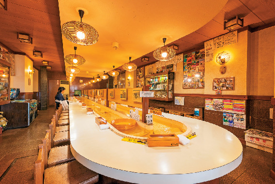 店のシンボルリバーカウンター