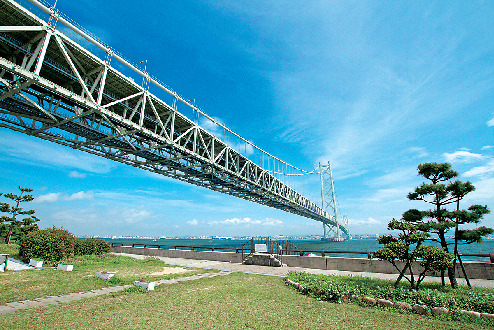 【明石海峡大橋のビュースポット】橋のたもとから