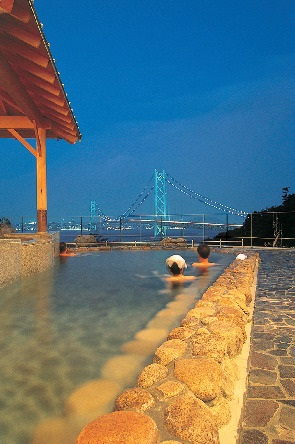 【明石海峡大橋のビュースポット】露天風呂から