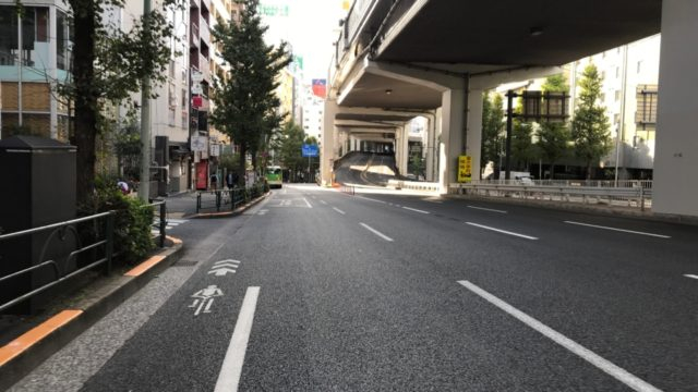 13:40 六本木通り〜骨董通り〜青山みゆき通り〜表参道を経て国立代々木競技場へ