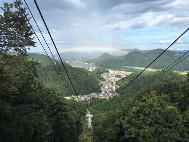 山頂から温泉街を一望する「城崎温泉ロープウェイ」