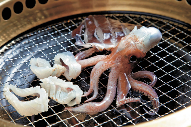 新鮮な活イカを焼きながらいただく「居酒屋いか太郎 本店」