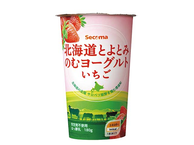 Secoma北海道とよとみ生乳95%のむヨーグルト、Secoma北海道とよとみのむヨーグルトいちご