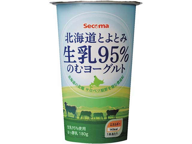 Secoma北海道とよとみ生乳95%のむヨーグルト、Secoma北海道とよとみのむヨーグルトいちご