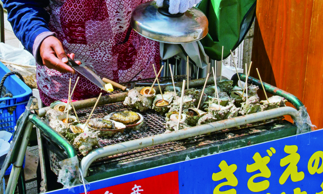 【呼子朝市のおすすめ!】さざえのつぼ焼き