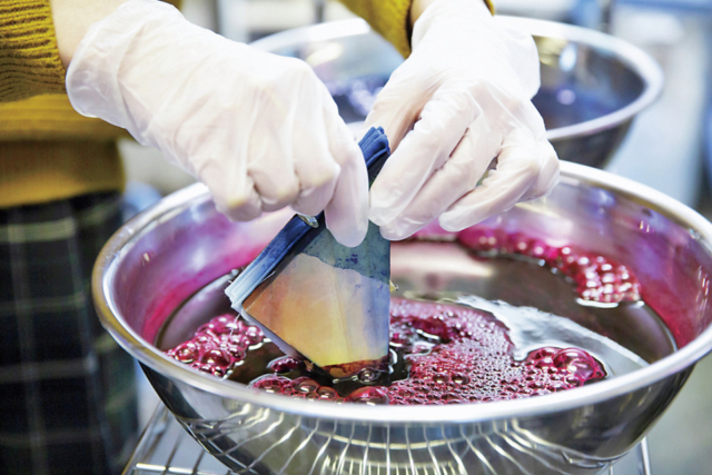 雪花絞りに挑戦