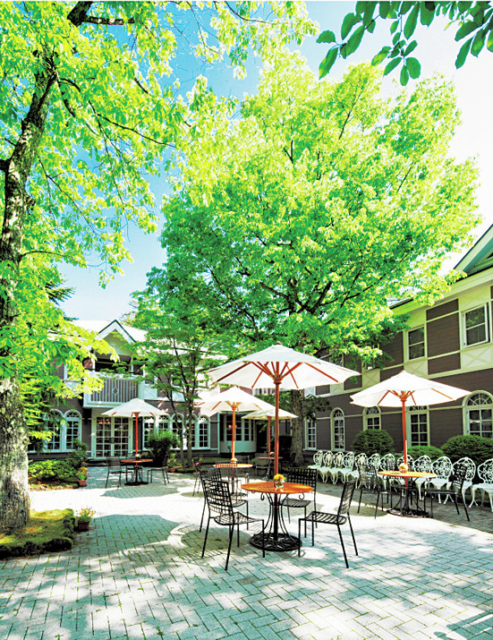 季節感あふれるケーキを気品あるラウンジで「旧軽井沢ホテル音羽ノ森 レストラン「桂姫」ラウンジ」