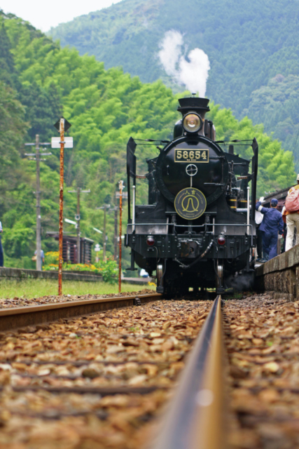 球磨川渓谷を走る蒸気機関車「SL人吉」<2024年3月運行終了>