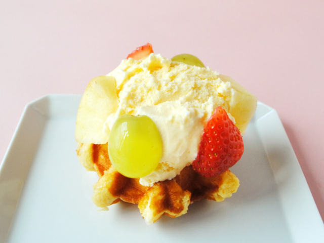 ★「ワッフルアイスサンド」の作り方