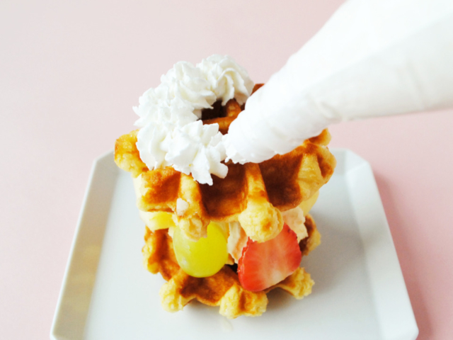 ★「ワッフルアイスサンド」の作り方