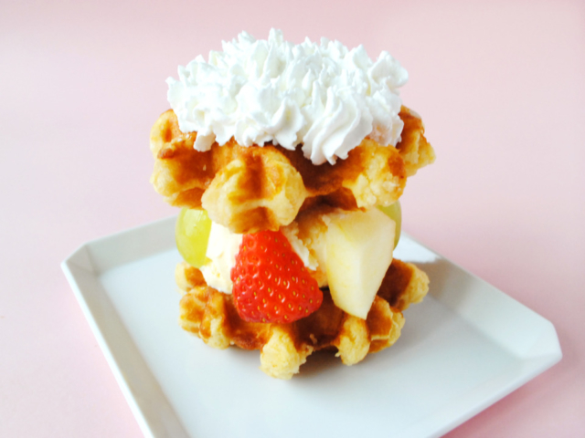 ★「ワッフルアイスサンド」の作り方