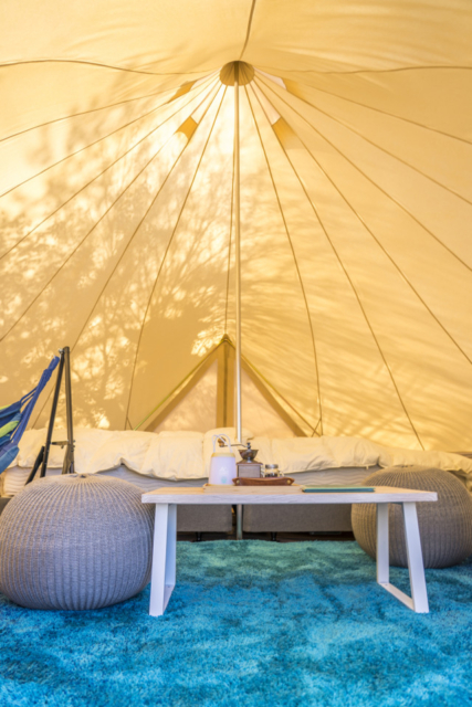 アウトドアを堪能できるベルテント