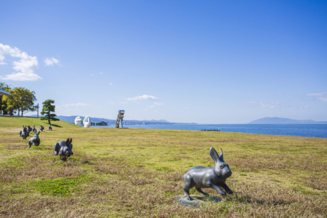 【松江・出雲のドライブコース・2日目】PM4:30 島根県立美術館で夕日見学