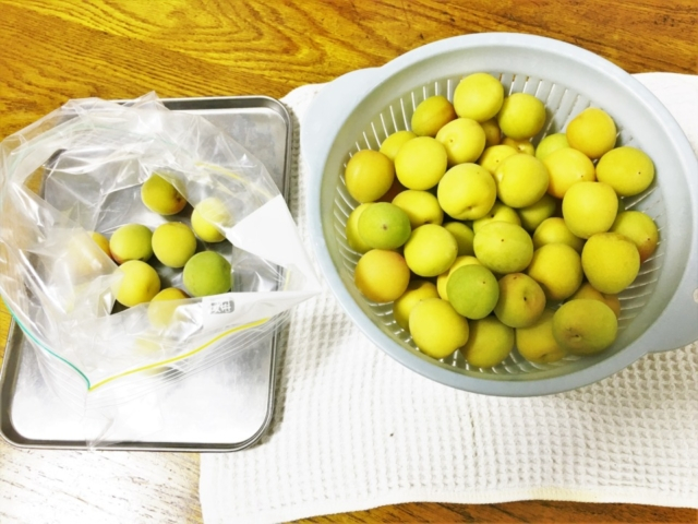 作り方① 梅の下ごしらえ