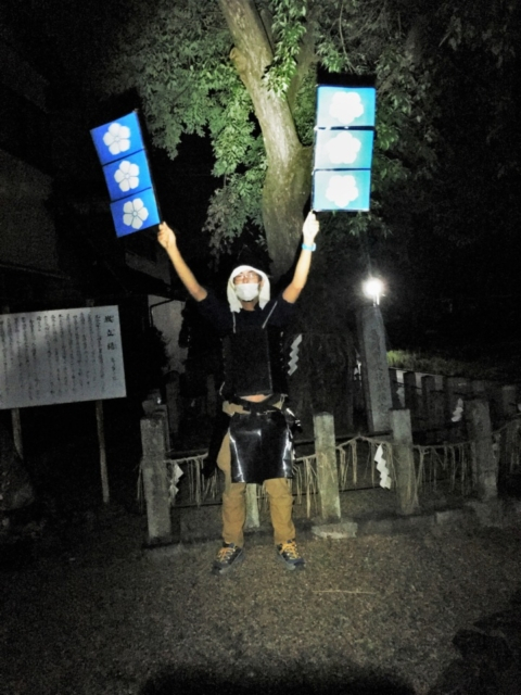 【本能寺の変 老ノ坂越えルート】篠村八幡宮で旗立