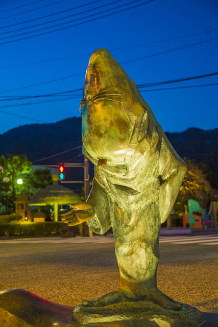 境港~米子モデルコース1日目⑤ 夜の水木しげるロードもチェック