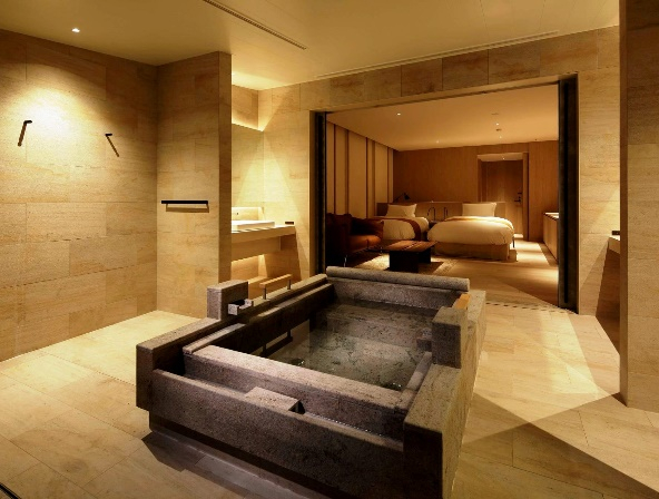 洗練されたインテリアが美しいゲストルーム