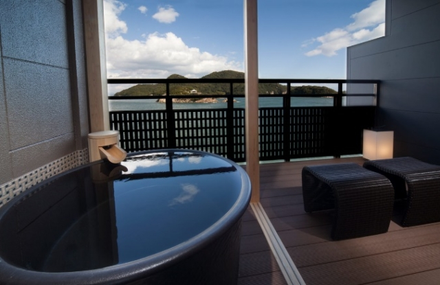 全オーシャンビューの露天風呂付き客室