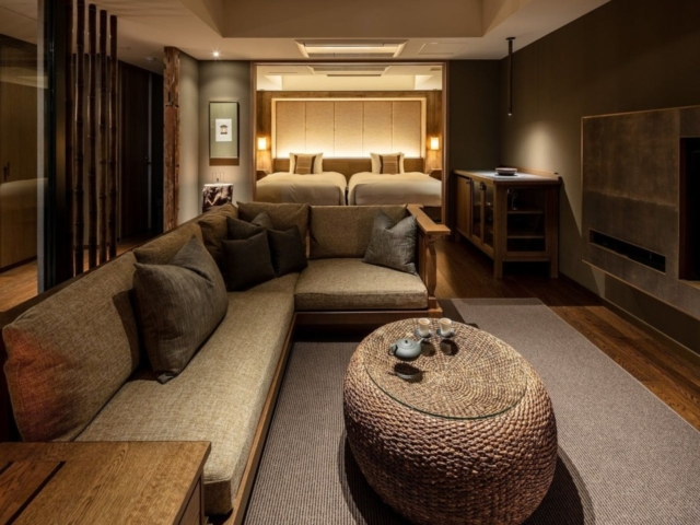 5タイプのゲストルームは全室が露天風呂付き