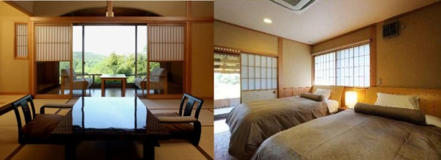 部屋食でのもてなしを重視した客室設計