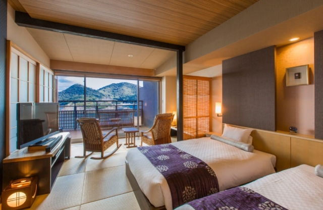 全オーシャンビューの露天風呂付き客室