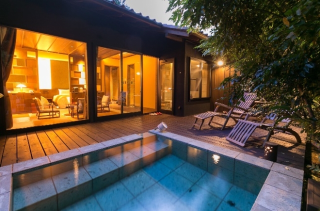 すべて設計が異なる7つの露天風呂付き客室