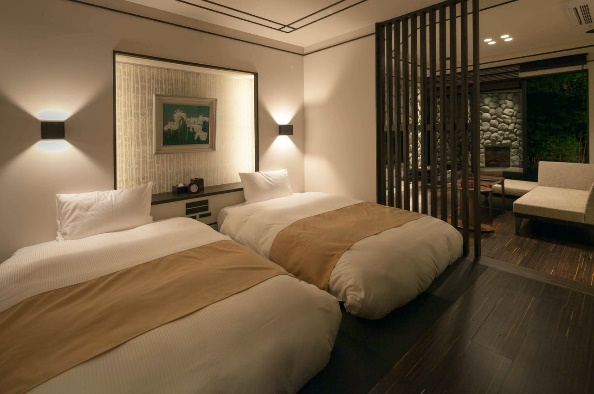 すべて設計が異なる7つの露天風呂付き客室