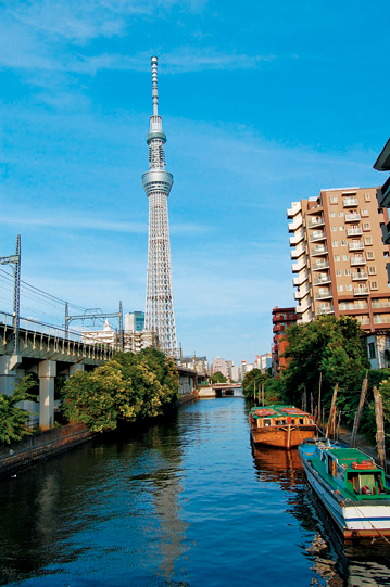 夏には隅田川花火大会が行われる「隅田公園」