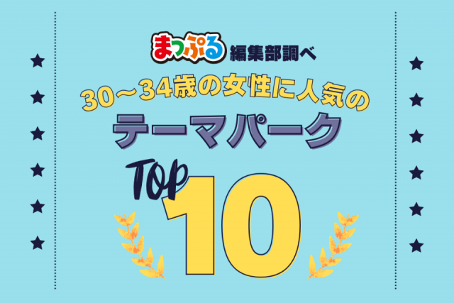 30~34歳の女性が選んだ!旅行先で訪れたテーマパーク人気ランキング TOP10!気になる第1位は「ハウステンボス(長崎県佐世保市)」
