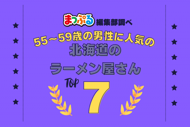 55~59歳の男性が選んだ!北海道で訪れた人気のラーメン屋さんランキング TOP7!第2位は「味の三平(北海道札幌市中央区)」気になる1位は?