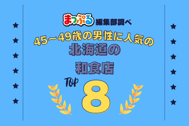 45~49歳の男性が選んだ!北海道で訪れた人気の和食店ランキング TOP8!第2位は「味処 きくよ食堂 本店(北海道函館市)」気になる1位は?