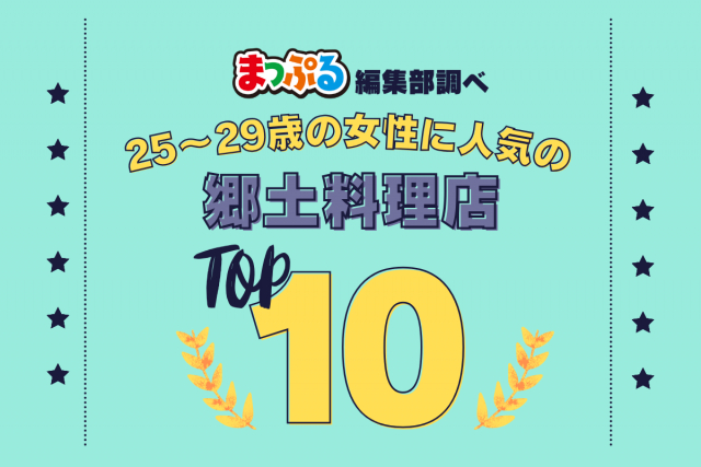 25~29歳の女性が選んだ!旅行先で訪れた郷土料理店人気ランキング TOP10!気になる第1位は「栞(栃木県日光市)」