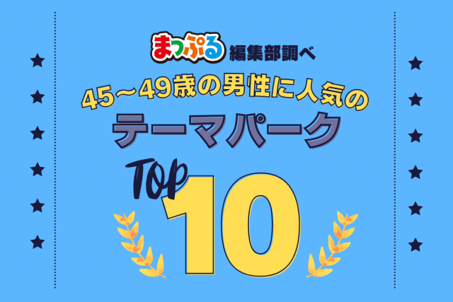 45-49歳の男性が選んだ!旅行先で訪れたテーマパーク人気ランキング TOP10!気になる第1位は「アドベンチャーワールド(和歌山県西牟婁郡白浜町)」