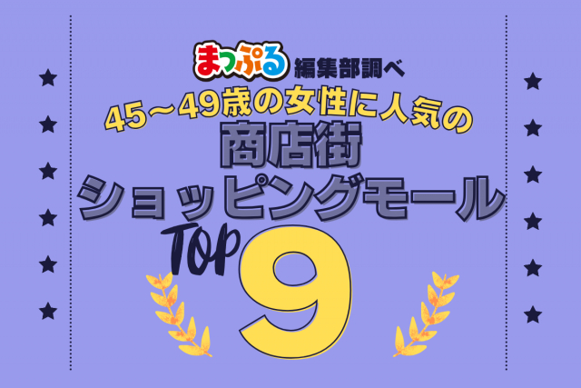 45~49歳の女性が選んだ!旅行先で訪れた商店街・ショッピングモール人気ランキング TOP9!気になる第1位は「横浜中華街(神奈川県横浜市中区)」