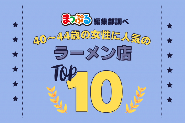 40~44歳の女性が選んだ!旅行先で訪れたラーメン店人気ランキング TOP10!気になる第1位は「味の三平(北海道札幌市中央区)」