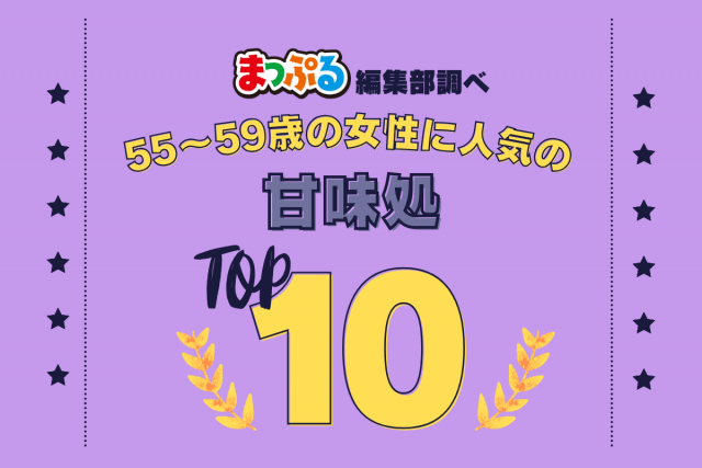 55~59歳の女性が選んだ!旅行先で訪れた甘味処人気ランキング TOP10!気になる第1位は「ぎをん 小森(京都府京都市東山区)」