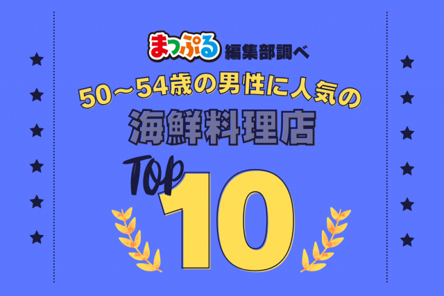 50-54歳の男性が選んだ!旅行先で訪れた海鮮料理店人気ランキング TOP10!気になる第1位は「網元料理 徳造丸本店(静岡県賀茂郡東伊豆町)」