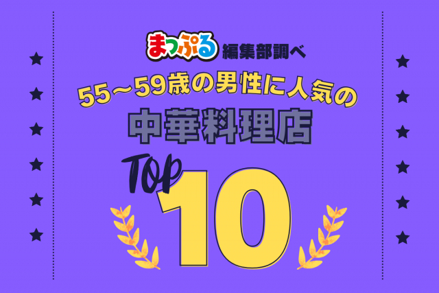 55-59歳の男性が選んだ!旅行先で訪れた中華料理店人気ランキング TOP10!気になる第1位は「中華料理 四海樓(長崎県長崎市)」