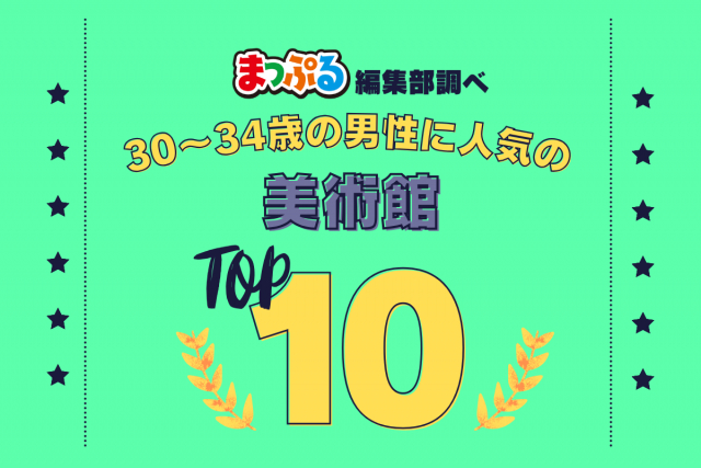 30-34歳の男性が選んだ!旅行先で訪れた美術館人気ランキング TOP10!気になる第1位は「金沢21世紀美術館(石川県金沢市)」