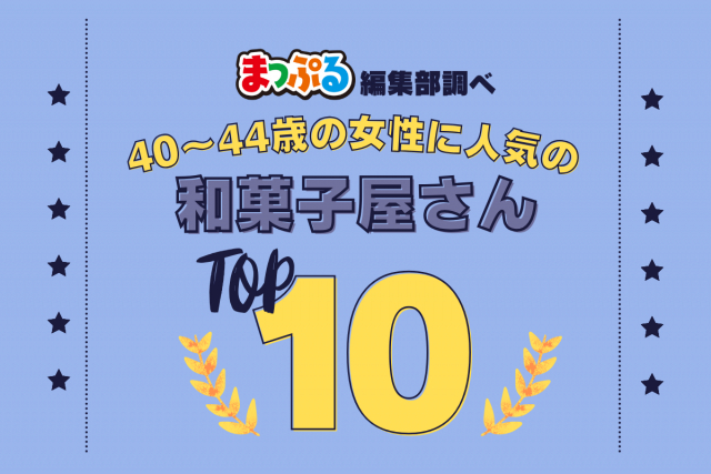 40~44歳の女性が選んだ!旅行先で訪れた和菓子屋さん人気ランキング TOP10!気になる第1位は「新雀本店(愛知県名古屋市中区)」