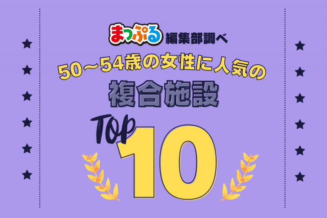 50~54歳の女性が選んだ!旅行先で訪れた複合施設人気ランキング TOP10!気になる第1位は「キャナルシティ博多(福岡県福岡市博多区)」