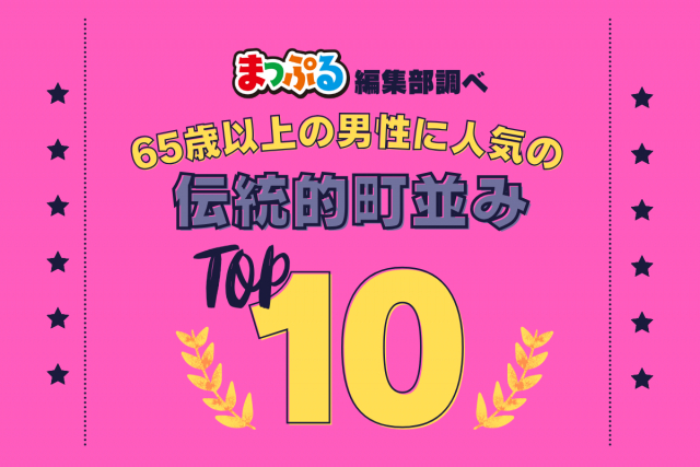 65歳以上の男性が選んだ!旅行先で訪れた伝統的町並み人気ランキング TOP10!気になる第1位は「おはらい町(三重県伊勢市)」