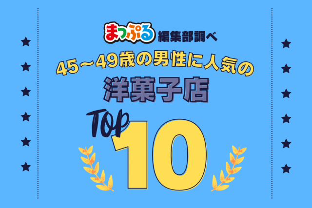 45-49歳の男性が選んだ!旅行先で訪れた洋菓子店人気ランキング TOP10!気になる第1位は「お菓子職人おとべ(三重県志摩市)」