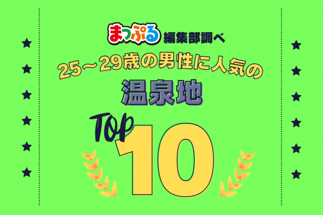 25-29歳の男性が選んだ!旅行先で訪れた温泉地人気ランキング TOP10!気になる第1位は「滝原温泉(和歌山県有田郡広川町)」
