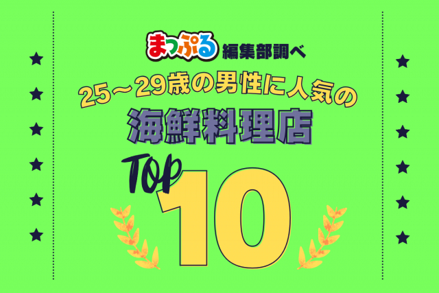 25-29歳の男性が選んだ!旅行先で訪れた海鮮料理店人気ランキング TOP10!気になる第1位は「一花亭 たびじ(北海道函館市)」