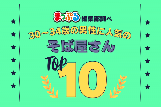 30-34歳の男性が選んだ!旅行先で訪れたそば屋さん人気ランキング TOP10!気になる第1位は「やぶ屋総本店(岩手県花巻市)」