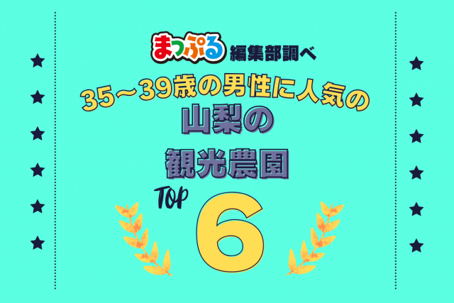 35~39歳の男性が選んだ!山梨県で訪れた人気の観光農園ランキング TOP6!第2位は「みはらしの千果園(山梨県甲州市)」気になる1位は?